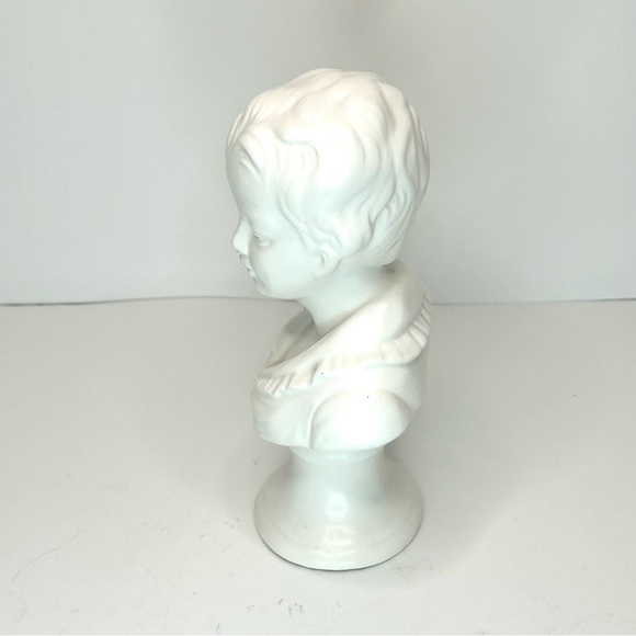 Vintage Boy Ceramic Bust Classic White - Picture 8 of 10